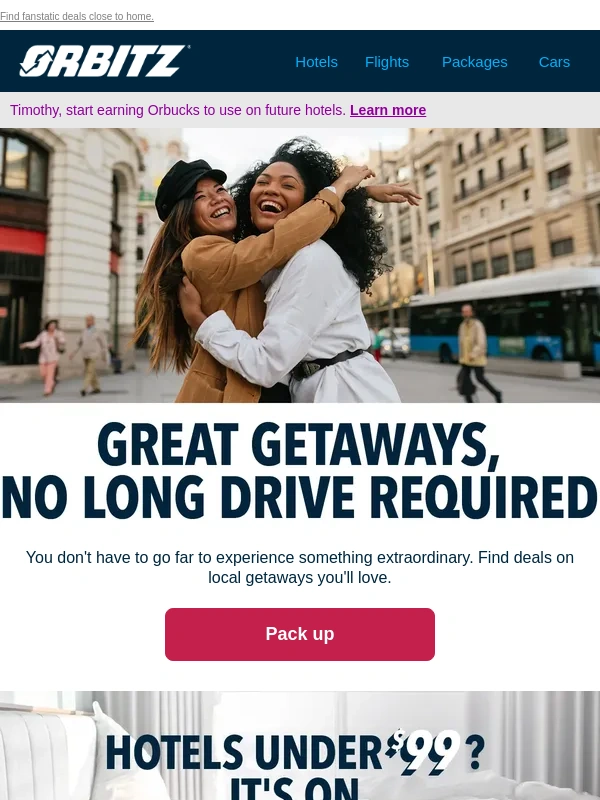 Orbitz - Local getaway deals inside! ?