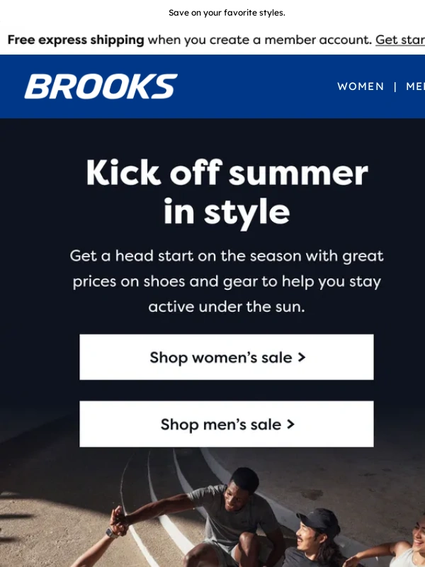 Brooks Running - Summertime savings ☀️