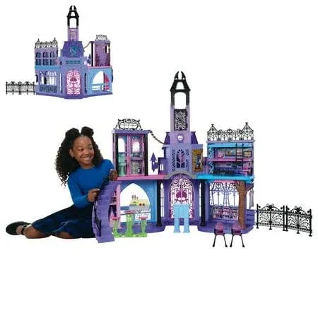Monster High Haunted High School Doll House with 35+ Pieces