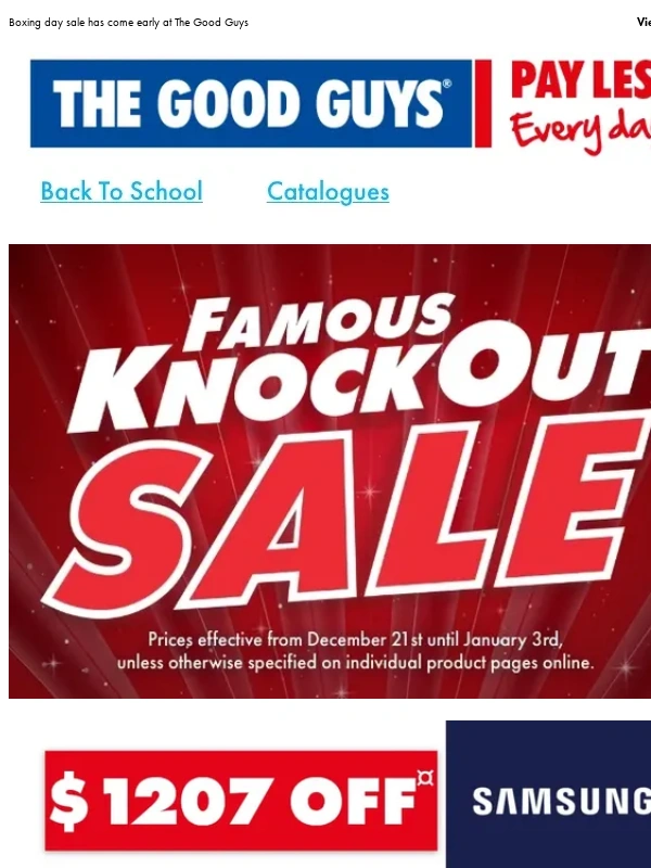 The Good Guys - Our Famous KnockOut Sale is on NOW! ?