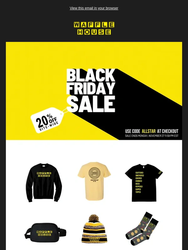 Waffle House - 20% Off Sitewide! (Including Waffle Mix ?)