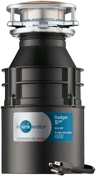 InSinkErator Badger 5XP Garbage Disposal 3/4 HP with Power Cord 79326A-ISE