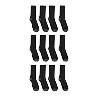 12-Pairs Athletic Works Men's Crew Socks (3 Colors) $10.98 + Free Shipping w/ Walmart+ or on $35+