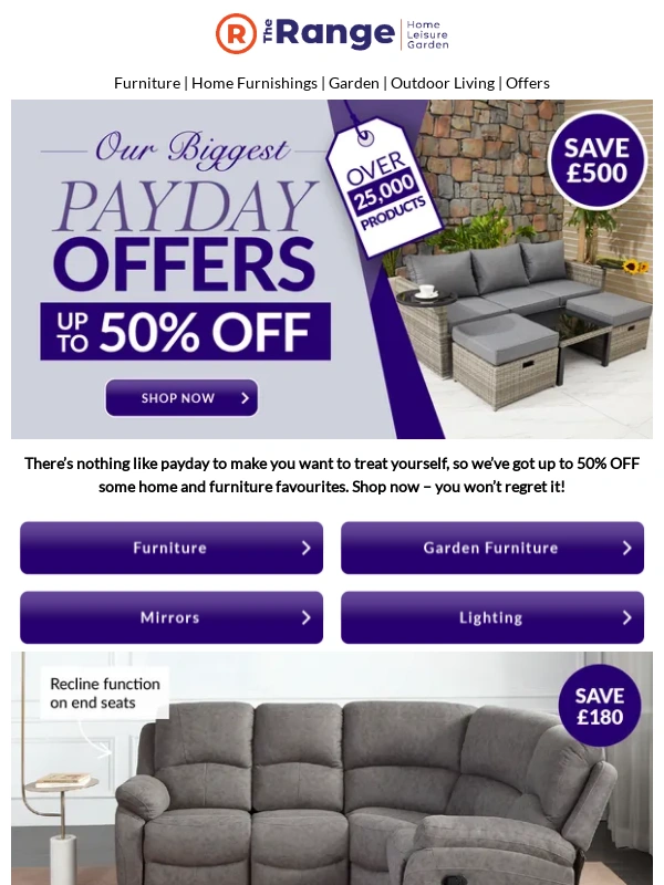 The Range - Yay for Payday! Shop up to HALF PRICE Deals ?
