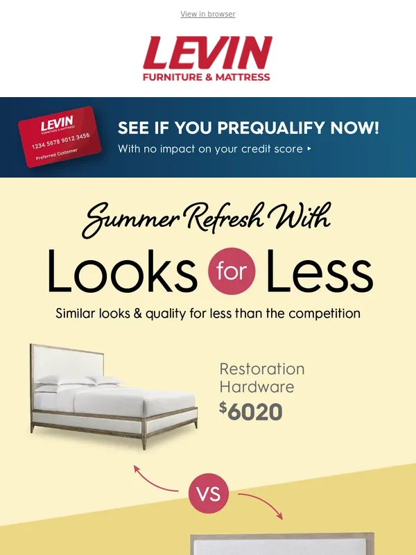 Levin Furniture - Save Over $5270 with Looks for Less! ?