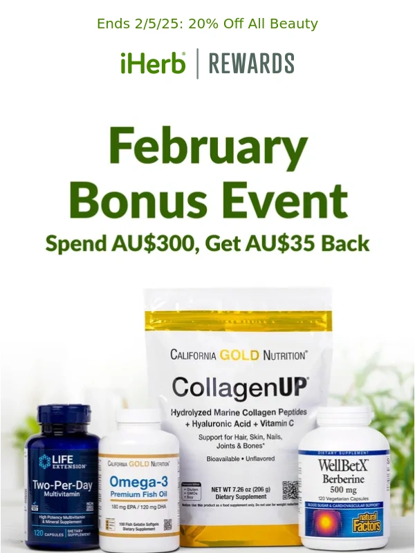 iHerb - ? Earn AU$35 Back in Rewards Next Month