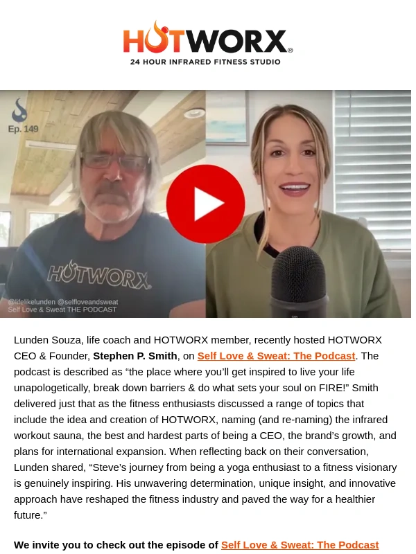 HOTWORX - HOTWORX CEO Featured on Self Love & Sweat: The Podcast