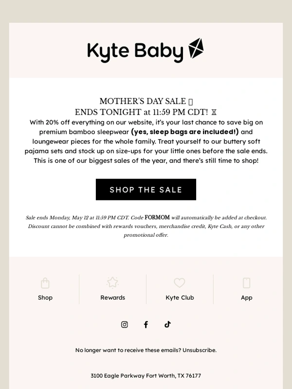 Kyte Baby - 20% off entire site ends tonight! ⏱️