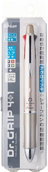 Pilot Dr. Grip 4+1, 4 Color 0.7 mm Ballpoint Multi Pen 0.5 mm Pencil