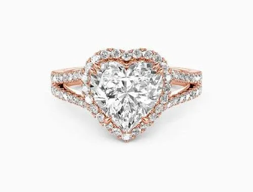 Heart and Soul" 2ct Heart Cut Halo Engagement Ring
