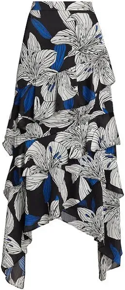 Ramy Brook Women's Elina Floral Ruffled Chiffon Maxi Skirt