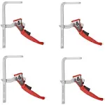 ENJOYWOOD 2PCS/4PCS Alloy Steel Upgrade Quick Ratchet Track Saw Guide Rail Clamp MFT Clamp for MFT Table and Guide Rail System Woodworking Clamp - 2 PCS