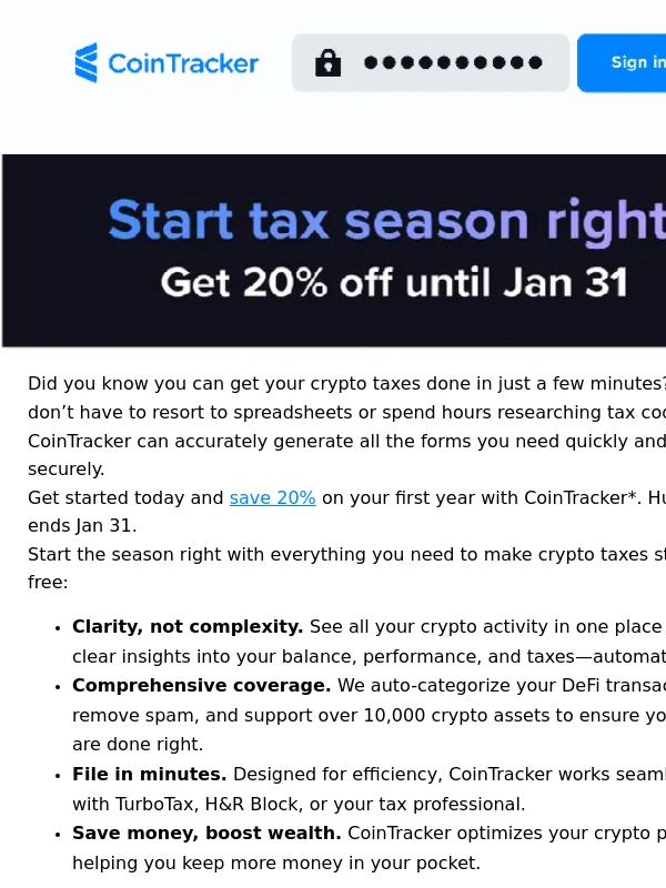 CoinTracker - Our best deal of the year is here ?