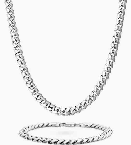 JAXXON 5mm Cuban Silver Set