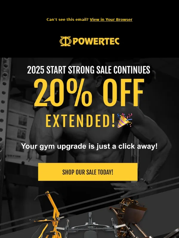 Powertec - 20% OFF Sitewide Sale EXTENDED ?