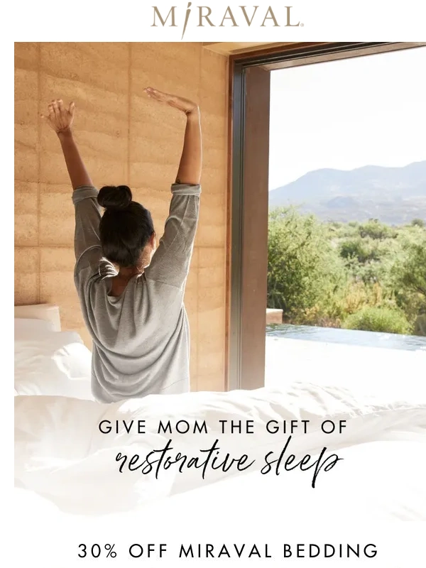 Miraval Austin - The Perfect Mother’s Day Gift is Here - A Restful Night’s Sleep – Save 30%