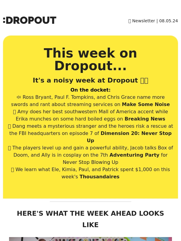 dropout-tv - ??TONIGHT on Make Some Noise: Paul F. Tompkins,Ross Bryant and Chris Grace!!?