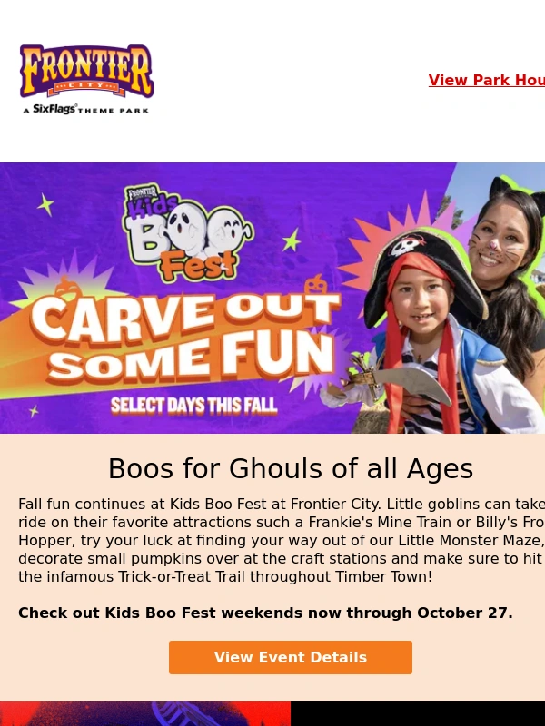 Six Flags - Daytime Halloween fun is at Kids Boo Fest