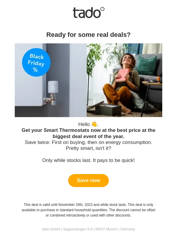 Tado - Black Friday is here! Time to save twice
