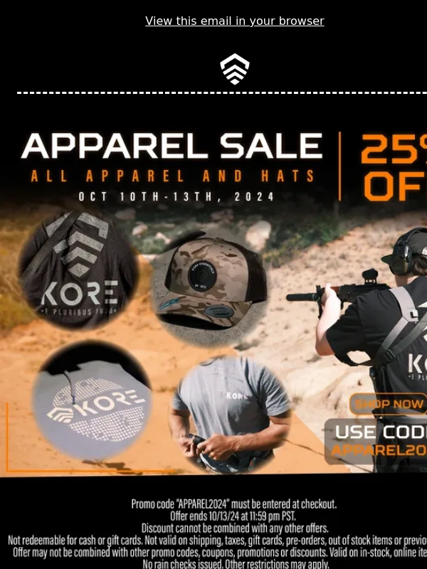 Kore Essentials - 25% OFF ALL HATS & APPAREL?