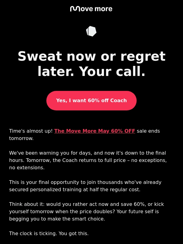 FREELETICS - Warning: 60% off ends tomorrow! ?