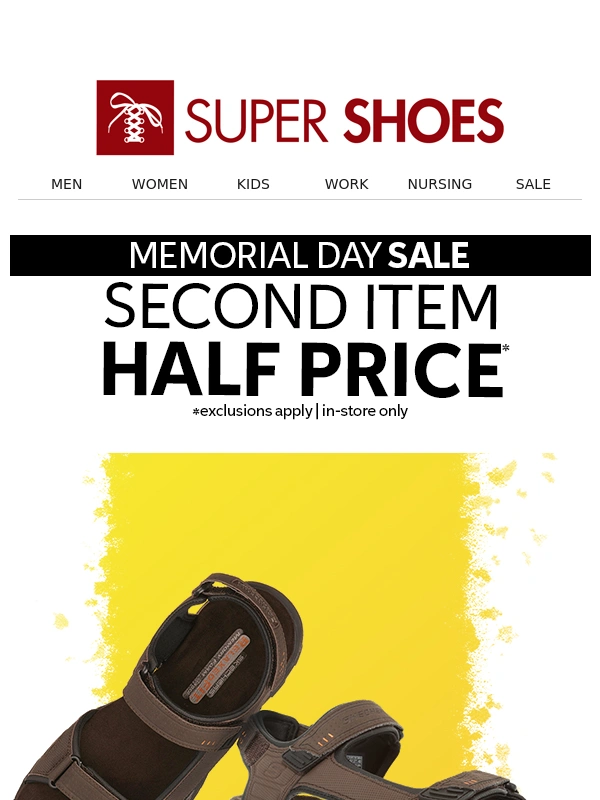 Super Shoes - Last Chance: Memorial Day Sale Ends TODAY!