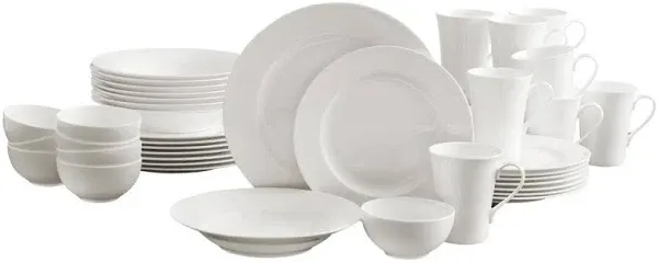 Lucerne White 40 Piece Dinnerware Set
