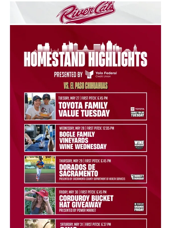 Ticketmaster - From Dorados to Dinos – It’s a Wild Week at Sutter Health Park! ?