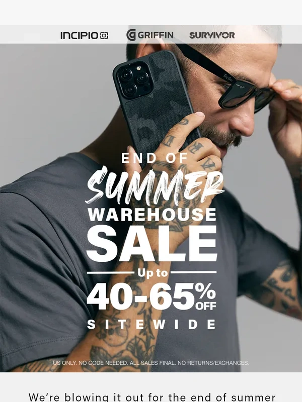 Incipio - End of Summer Sale ☀️ ? ⛱️ Up to 65% Off
