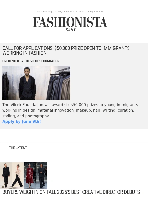 Fashionista - Buyers Weigh in on Fall 2025's Best Creative Director Debuts