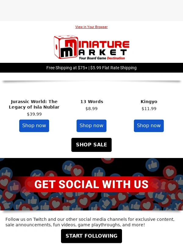 Miniature Market - Game On Weekend Savings