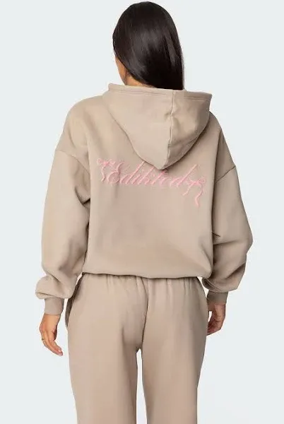 Edikted Women's Sasha Bow Detail Hoodie