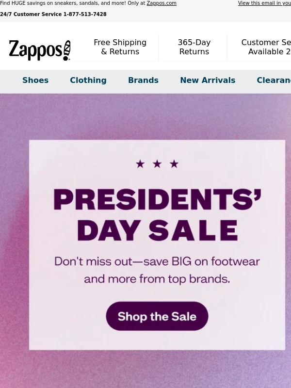 Zappos - Presidents’ Day Sale! ❤️??