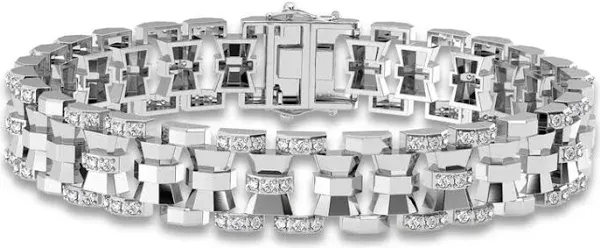Jared Men's 1 Ct tw Round Diamond Bracelet in 14K White Gold