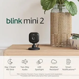 Deal for Prime Members: Blink Mini 2 Home Security & Pet Camera - Versatile and Intelligent - $34.99