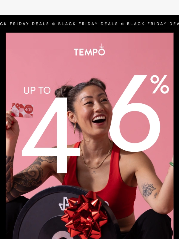 Tempo - Your weekend’s strongest move: $50 FREE for apparel + up to 46% off