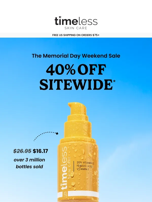 Timeless Skin Care - Starts now: 40% OFF SITEWIDE