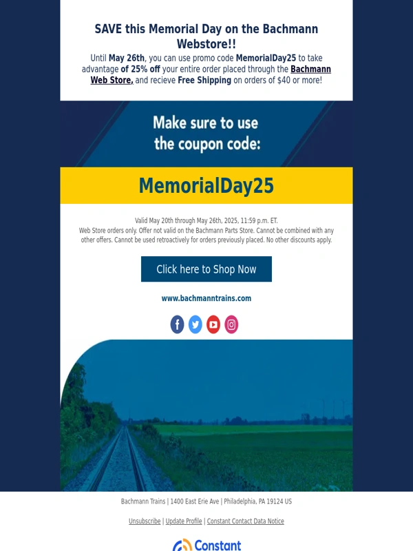 Bachmann Trains - SAVE this Memorial Day on Bachmann Trains!