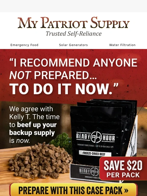 My Patriot Supply - Not prepared My Patriot Supply? Start now with this deal. ??