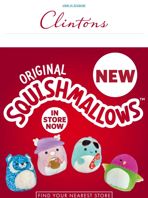 Clintons - NEW Squishmallows In Store Now!