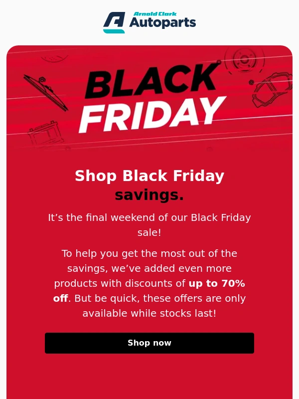 Arnold Clark - Black Friday | up to 70% off