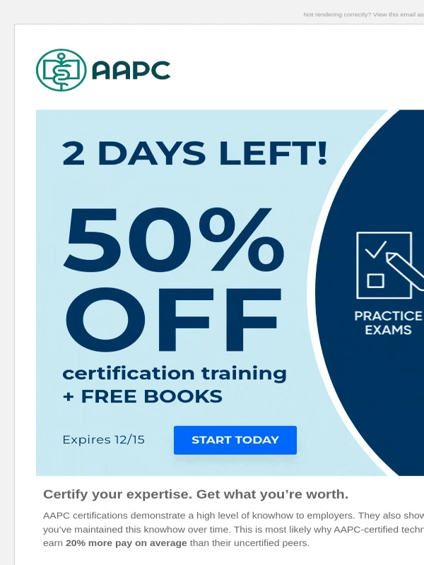 AAPC - 2 days left for our lowest price of the year