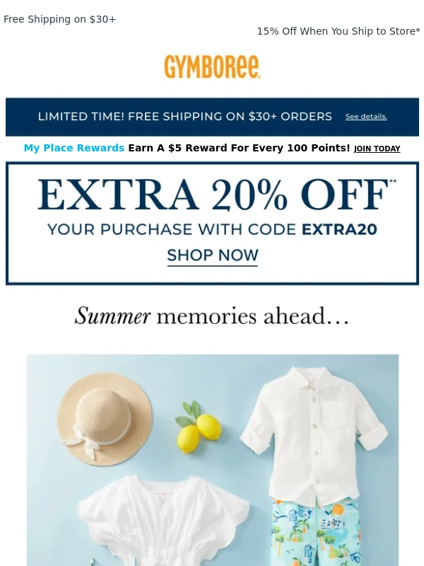 Gymboree - The UPF 50+ swim styles you've been looking for ??