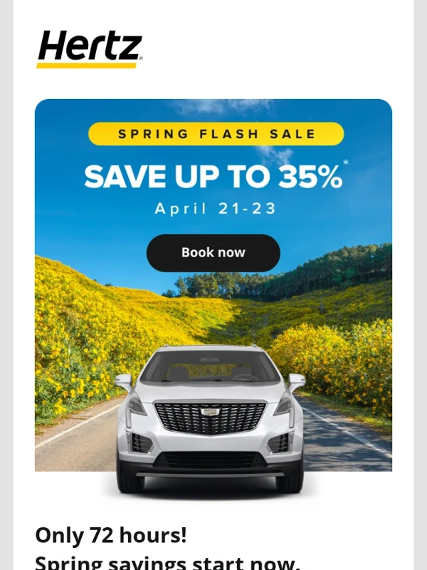 Hertz - ? Spring Flash Sale: SAVE up to 35% now!