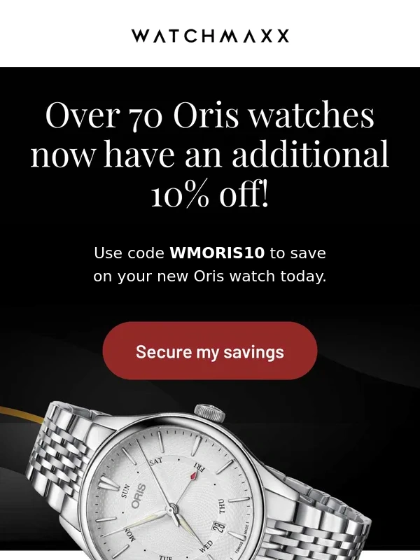 WatchMaxx - This week: Oris watches on sale