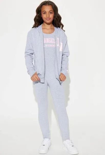 Fashion Nova Kids' Mini Roll Together Jumpsuit with Fleece Hoodie
