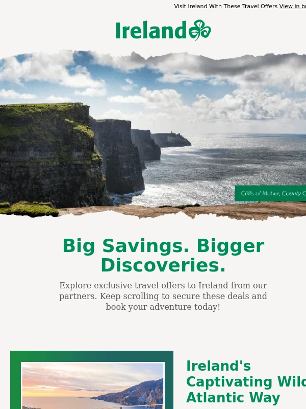 Ireland - Visit Ireland With These Travel Offers