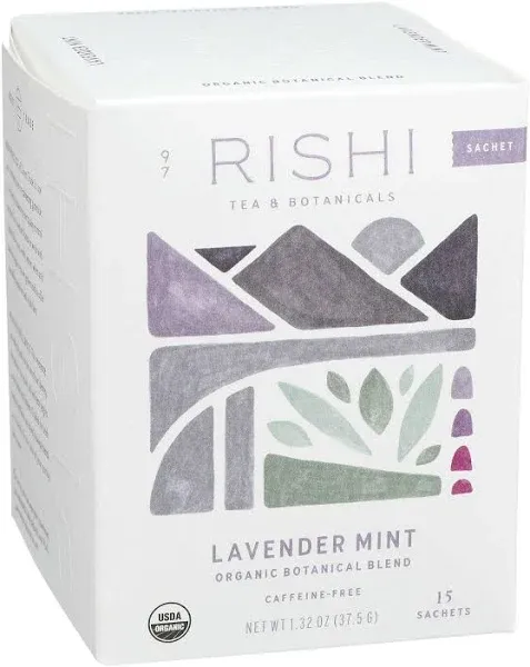 Rishi Tea Lavender Mint Organic Herbal Tea Sachets
