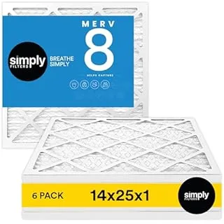 Price history for Simply 14x25x1 Air Filter, Merv 8, MPR 600, 6 Pack, Furnace Air Filter for HVAC (Actual Size: 13.75"x24.75"x0.75") DUST, Pet, & Allergy Control