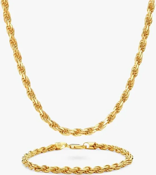 JAXXON 4mm Rope Gold Set